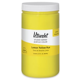 Utrecht Studio Series Acrylic Paint - Lemon Yellow Hue, Quart