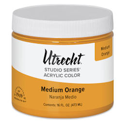 Utrecht Studio Series Acrylic Paint - Medium Orange, Pint