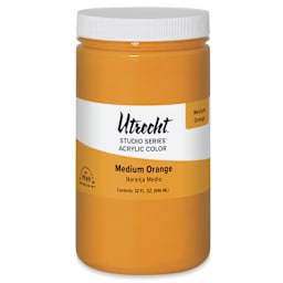 Utrecht Studio Series Acrylic Paint - Medium Orange, Quart