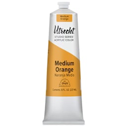 Utrecht Studio Series Acrylic Paint - Medium Orange, 237 ml tube
