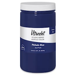 Utrecht Studio Series Acrylic Paint - Phthalo Blue, Quart