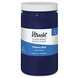 Utrecht Studio Series Acrylic Paint - Primary Blue, Quart