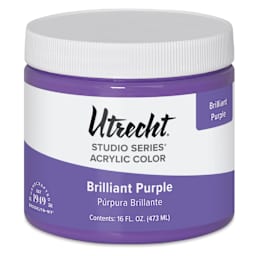 Utrecht Studio Series Acrylic Paint - Brilliant Purple, Pint