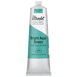 Utrecht Studio Series Acrylic Paint - Bright Aqua Green, 237 ml tube