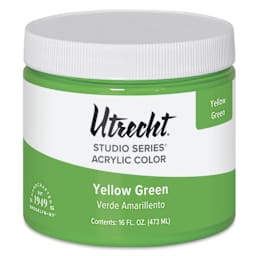 Utrecht Studio Series Acrylic Paint - Yellow Green, Pint