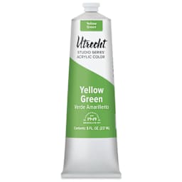 Utrecht Studio Series Acrylic Paint - Yellow Green, 237 ml tube