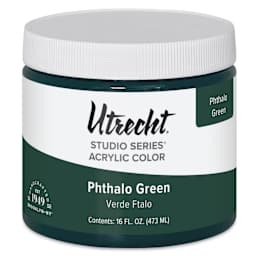 Utrecht Studio Series Acrylic Paint - Phthalo Green, Pint