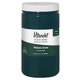 Utrecht Studio Series Acrylic Paint - Phthalo Green, Quart