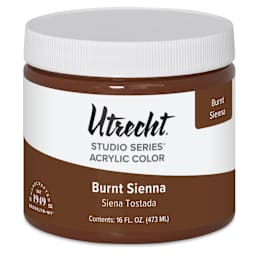 Utrecht Studio Series Acrylic Paint - Burnt Sienna, Pint