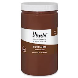 Utrecht Studio Series Acrylic Paint - Burnt Sienna, Quart