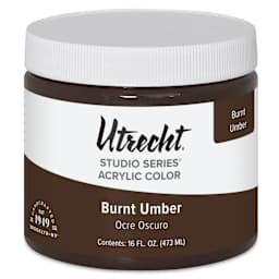 Utrecht Studio Series Acrylic Paint - Burnt Umber, Pint
