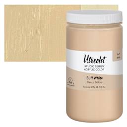 Utrecht Studio Series Acrylic Paint - Buff White, Quart and swatch