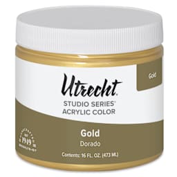 Utrecht Studio Series Acrylic Paint - Gold, Pint