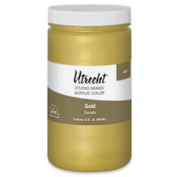 Utrecht Studio Series Acrylic Paint - Gold, Quart