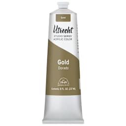 Utrecht Studio Series Acrylic Paint - Gold, 237 ml tube