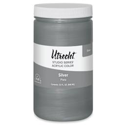 Utrecht Studio Series Acrylic Paint - Silver, Quart