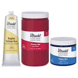 Utrecht Studio Series Acrylic Paints feature new labeling.
