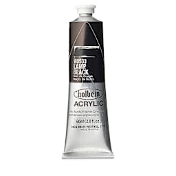 Holbein Heavy Body Artist Acrylics - Lamp Black, 60 ml tube
