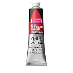 Holbein Heavy Body Artist Acrylics - Quinacridone Magenta, 60 ml tube