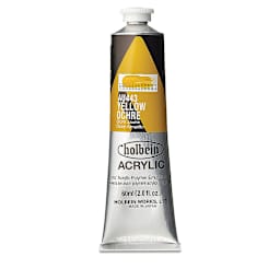 Holbein Heavy Body Artist Acrylics - Yellow Ochre, 60 ml tube