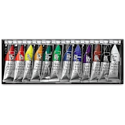 Holbein Heavy Body Acrylics - Standard Set of 12, 60 ml, Tubes (Inside of Package)