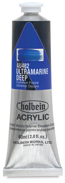 Holbein Heavy Body Acrylics - Ultramarine Blue 60ml Tube