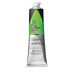 Holbein Heavy Body Artist Acrylics - Luminous Green, 60 ml tube