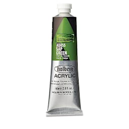Holbein Heavy Body Artist Acrylics - Sap Green, 60 ml tube