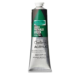 Holbein Heavy Body Artist Acrylics - Phthalo Green, 60 ml tube