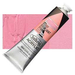 Holbein Heavy Body Artist Acrylic Paint - Brilliant Pink, 60 ml tube and swatch