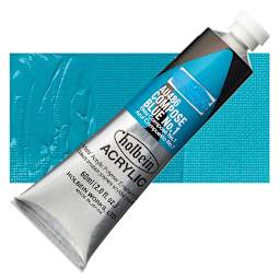 Holbein Heavy Body Artist Acrylic Paint - Compose Blue 1 , 60 ml tube and swatch