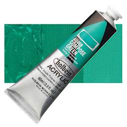 Holbein Heavy Body Artist Acrylic Paint - Compose Green, 60 ml tube and swatch