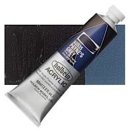 Holbein Heavy Body Artist Acrylic Paint - Payne's Gray, 60 ml tube and swatch