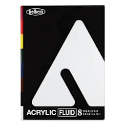 Holbein Fluid Acrylics - Set of 8, 35 ml front of package
