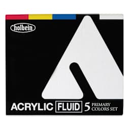 Holbein Fluid Acrylics - Set of 5, 35 ml front of package