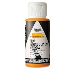 Holbein Fluid Acrylics - Isoindolinone Yellow, 35 ml Bottle
