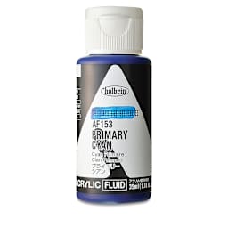 Holbein Fluid Acrylics - Primary Cyan, 35 ml Bottle