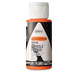 Holbein Fluid Acrylics - Pyrrole Orange, 35 ml Bottle