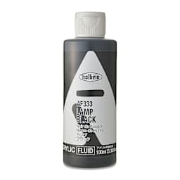 Holbein Fluid Acrylics - Lamp Black, 100 ml Bottle