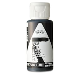 Holbein Fluid Acrylics - Lamp Black, 35 ml Bottle