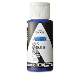 Holbein Fluid Acrylics - Phthalo Blue, 35 ml Bottle