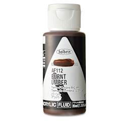 Holbein Fluid Acrylics - Burnt Umber, 35 ml Bottle