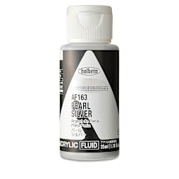 Holbein Fluid Acrylics - Pearl Silver, 35 ml Bottle