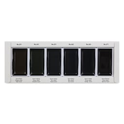 Gansai Tambi Watercolor Pans - Sumi Colors, Set of 6
