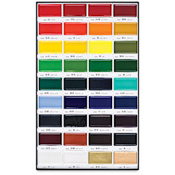 Kuretake Gansai Tambi Watercolor Paint Pan - Set of 36, Assorted Colors. In package.