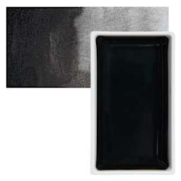 Kuretake Gansai Tambi Watercolor Pan - Black pan and swatch
