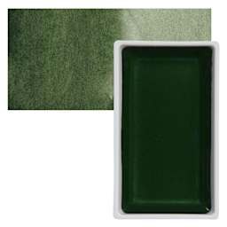Kuretake Gansai Tambi Watercolor Pan - Green Gray pan and swatch