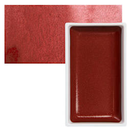 Kuretake Gansai Tambi Watercolor Pan - Indian Red pan and swatch