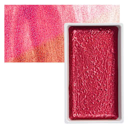 Kuretake Gansai Tambi Watercolor Pan - Gem Red pan and swatch