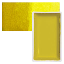 Kuretake Gansai Tambi Watercolor Pan - Saffron Yellow pan and swatch